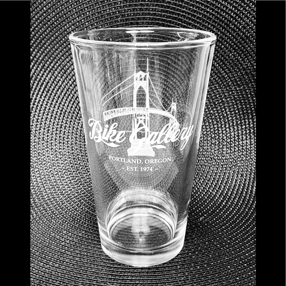 “Bike Gallery Portland, OR” Pint Glass